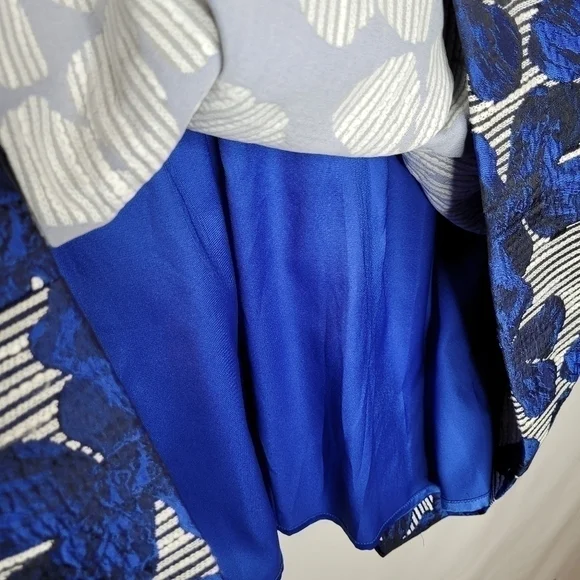 Badgley Mischka Liliana Blue Floral Dress - Picture 11 of 12